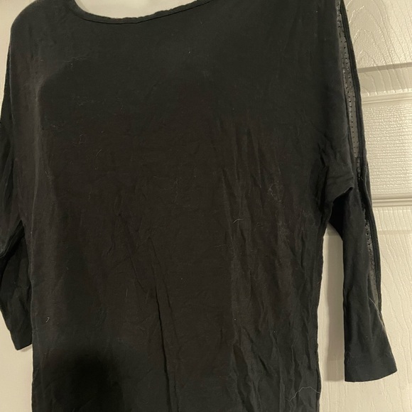 Vince navy top Dolman long sleeve rayon size M - Picture 3 of 3